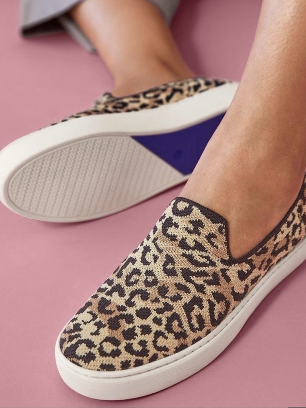 Rothy’s The Sneaker Leopard Pull On Shoes